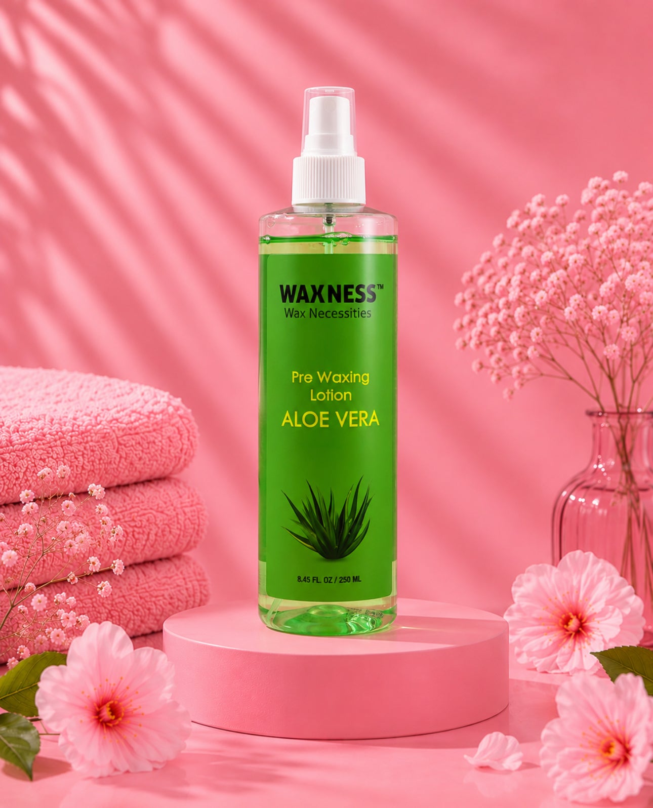 Waxness Pre Waxing Lotion with Natural Aloe Vera Extract 8.45 oz